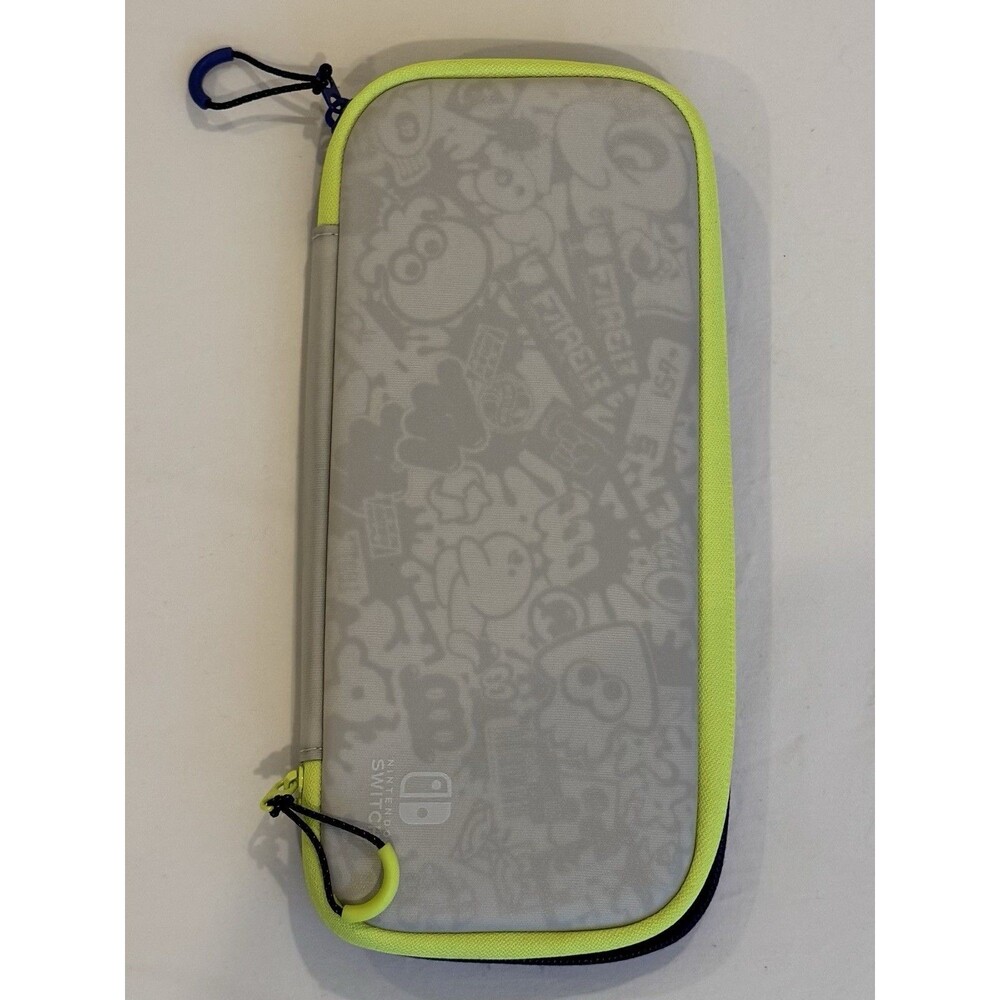 Carrying Case for Nintendo Switch Splatoon 3 Edition White Zipper Open /Close